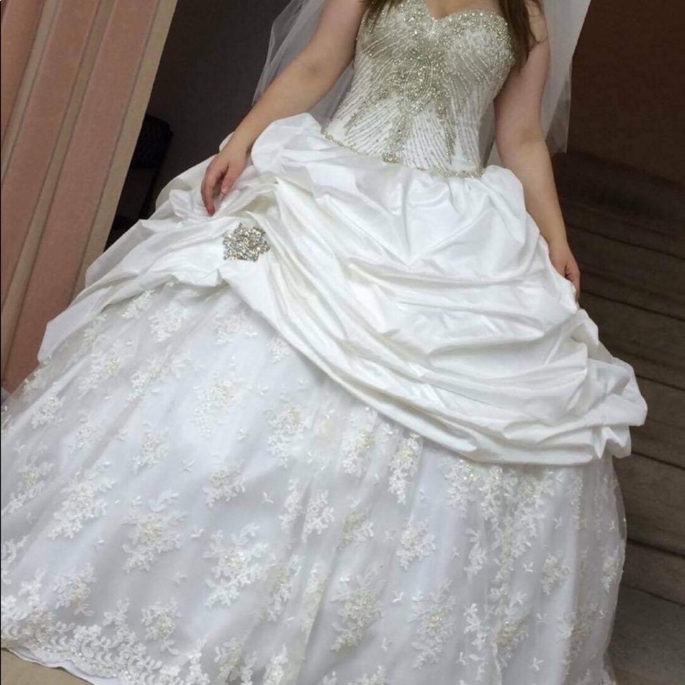 Custom made wedding dress